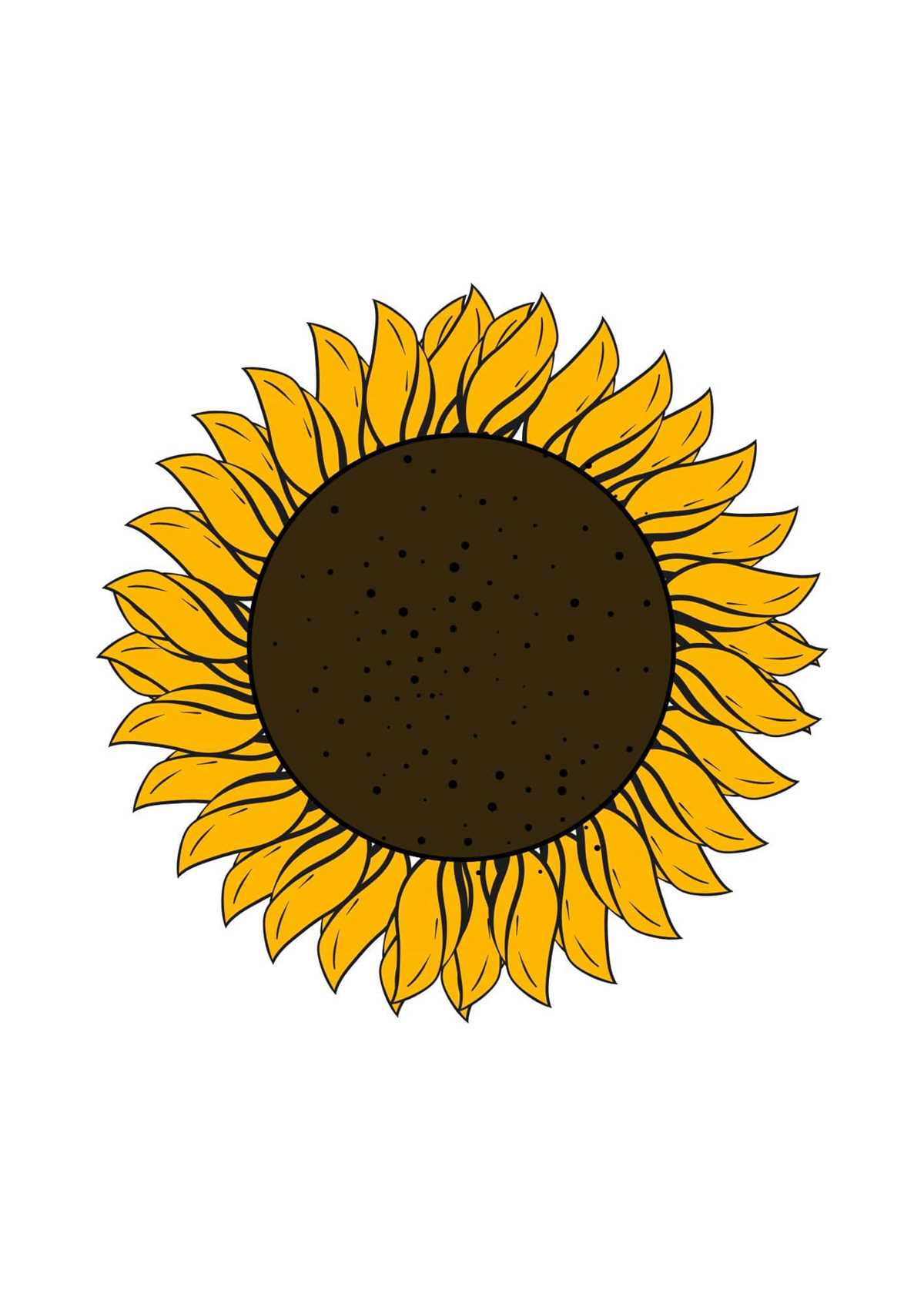 sunflower stencil printable