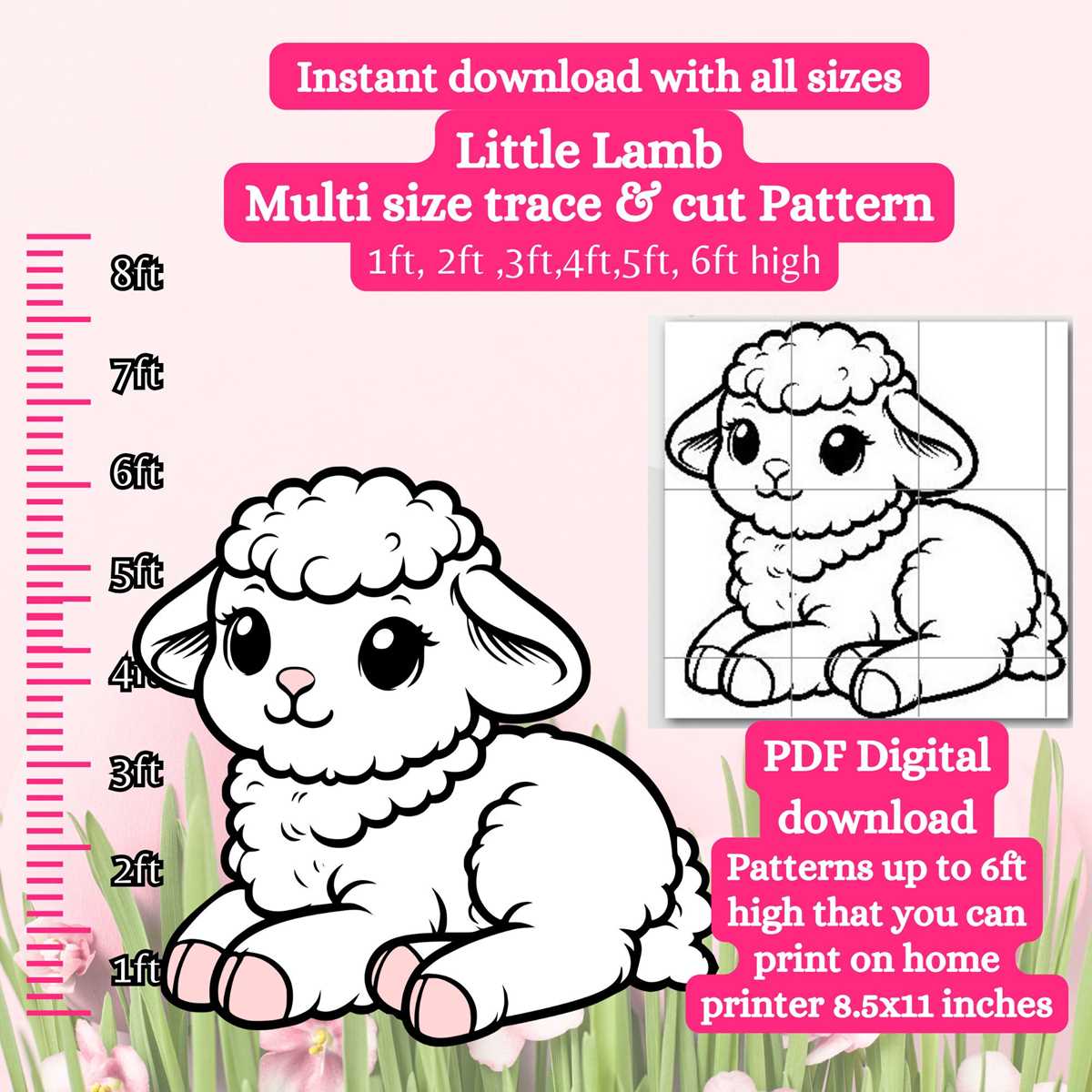 lamb pattern printable