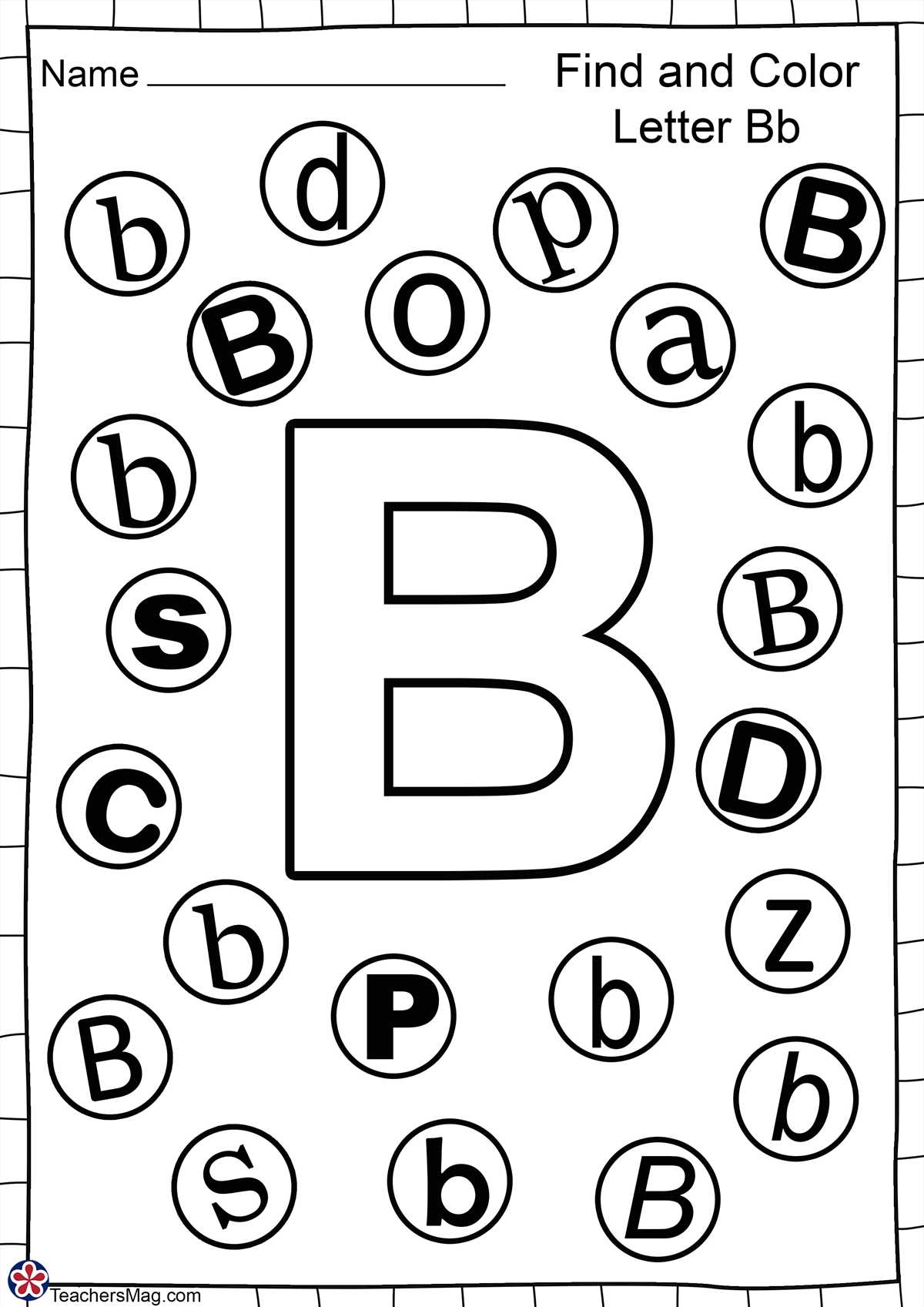 letter b free printable worksheets