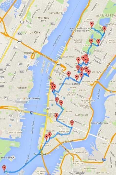 new york city tourist map printable
