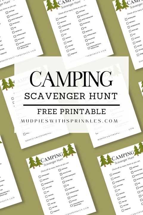 printable scavenger hunt camping