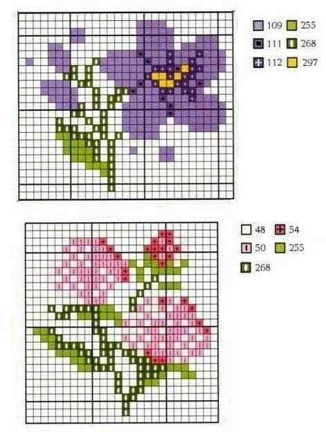 free printable cross stitch patterns flowers