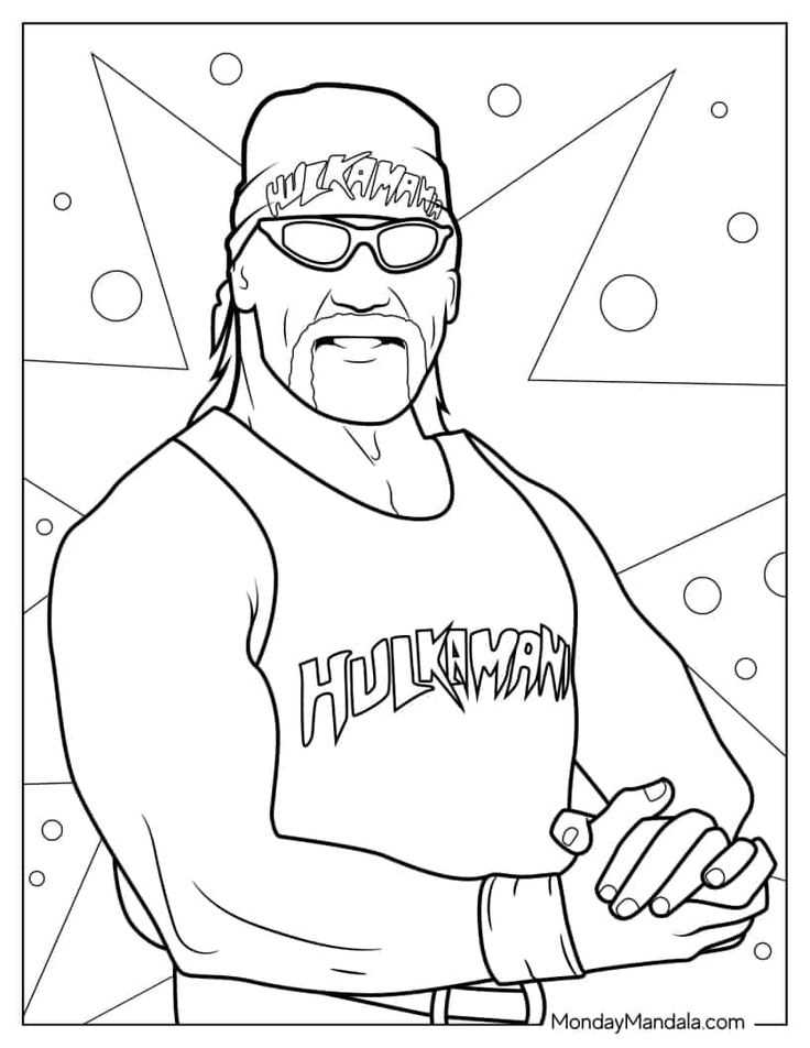 wwe coloring printables