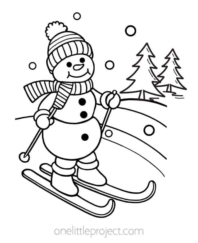snowman coloring sheets printable