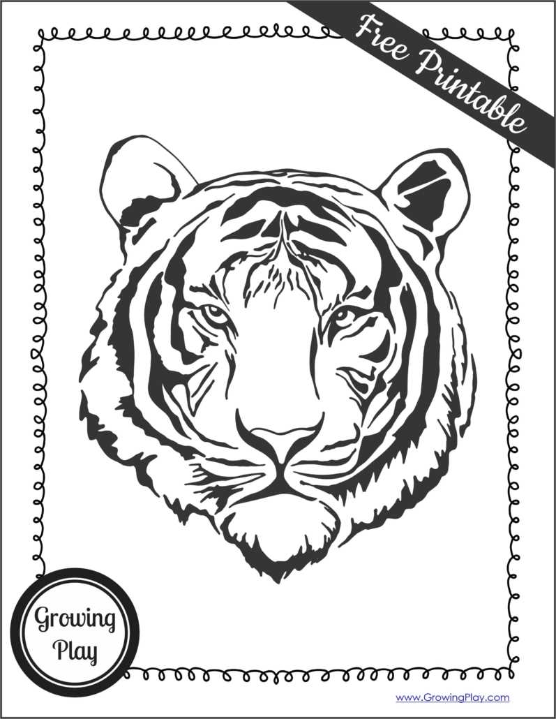 tiger coloring pages free printable