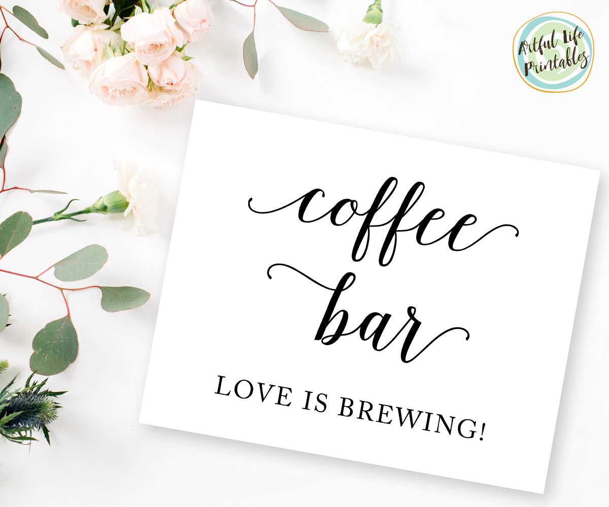 coffee sign printable