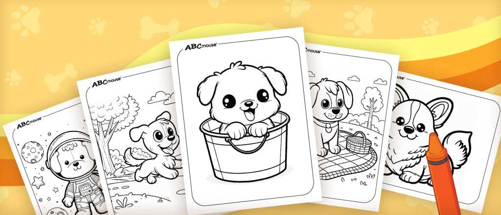 free puppy printable coloring pages