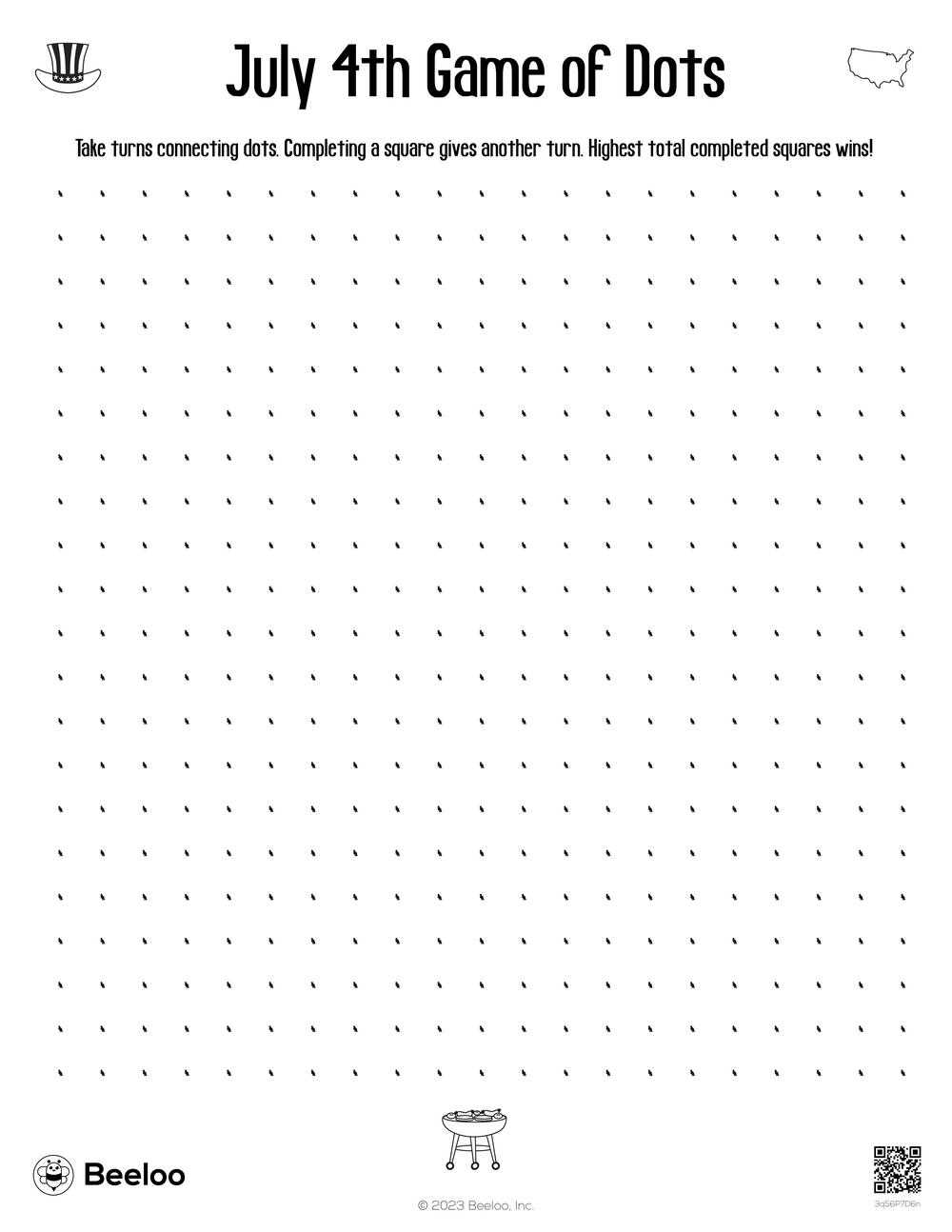 dots printable game