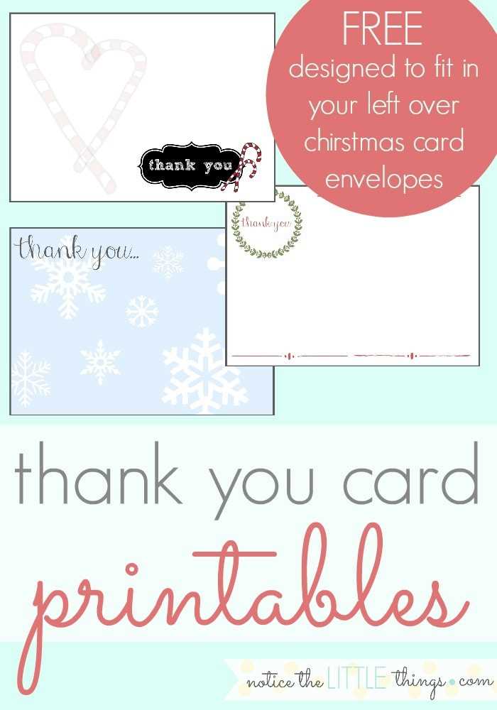 christmas thank you cards printable free