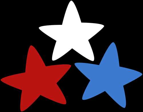 red white and blue stars printable