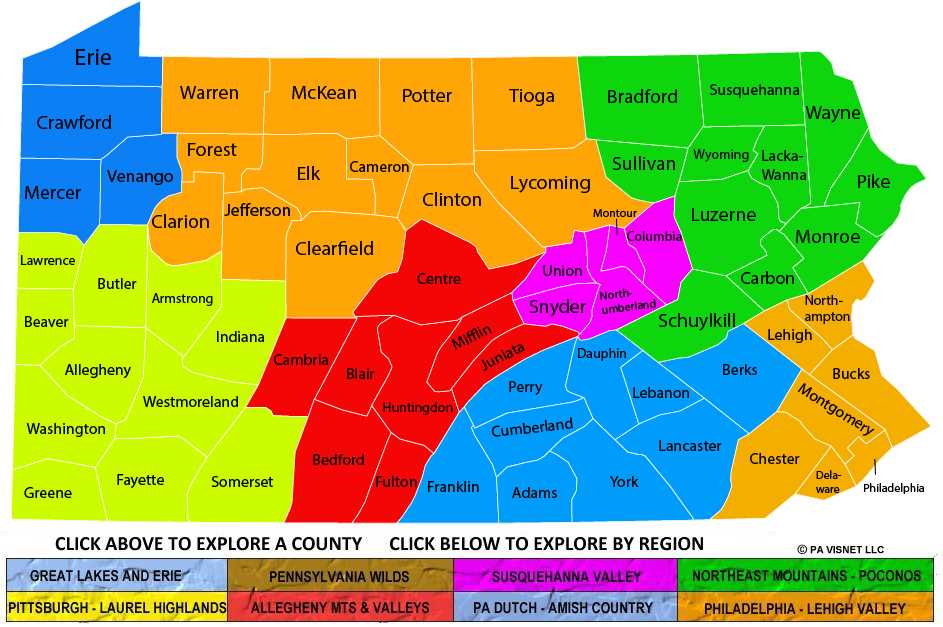 pennsylvania printable map