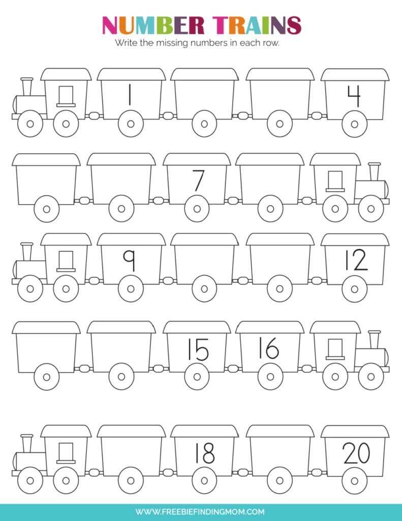 free printable math worksheets for preschool