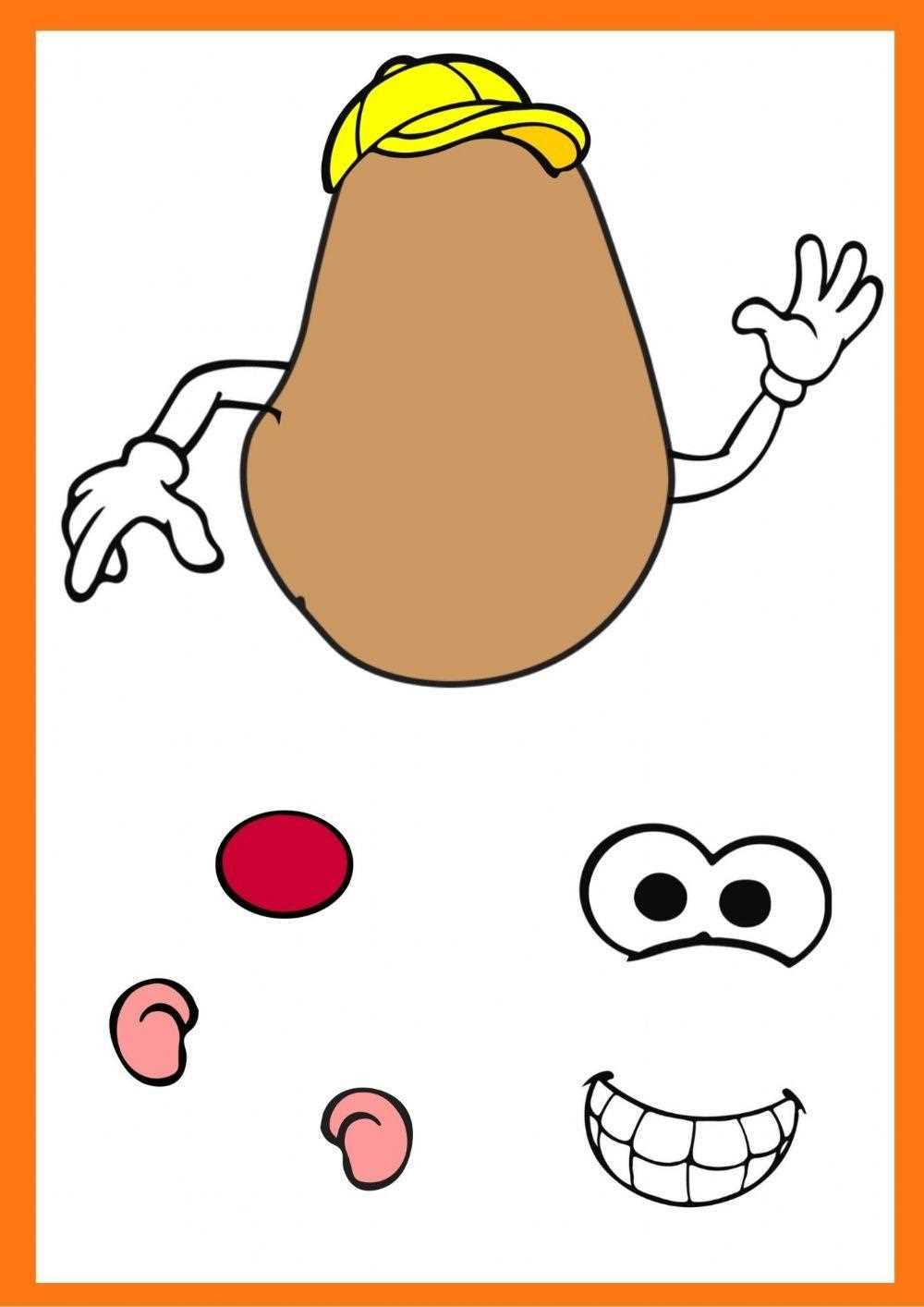 mr potato head body parts printables