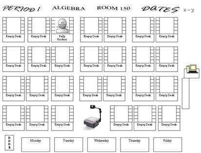 seating chart printable template