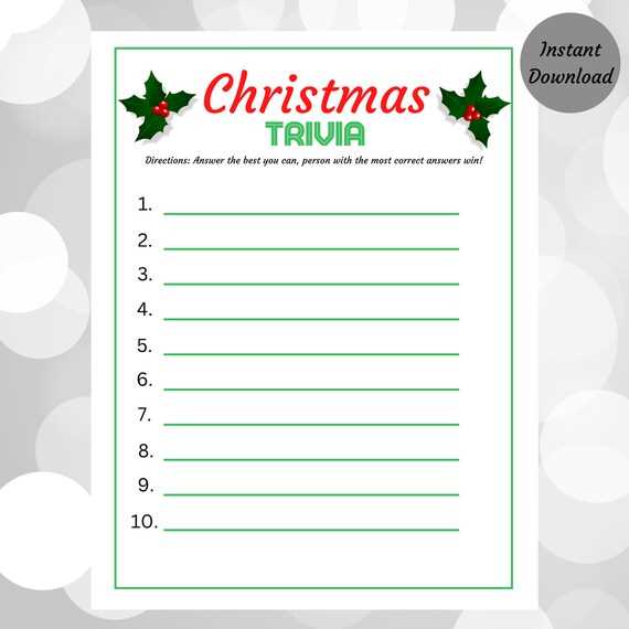 printable free christmas trivia