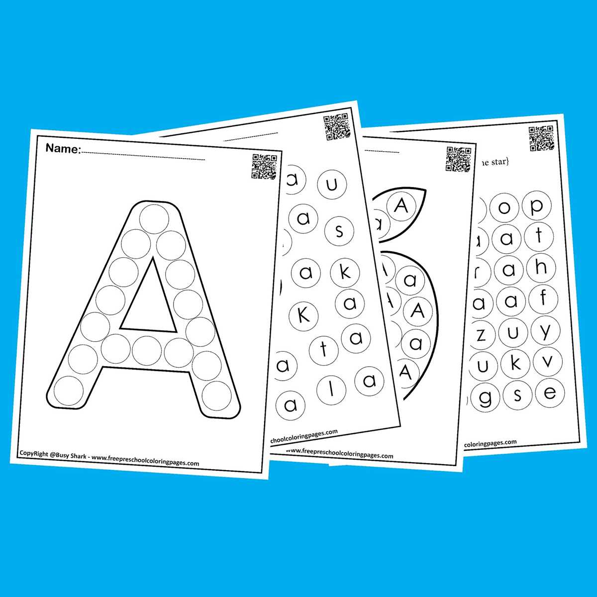 dot marker letter printables