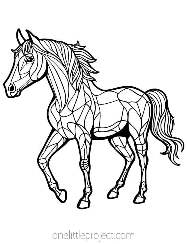 printable horse pictures to color