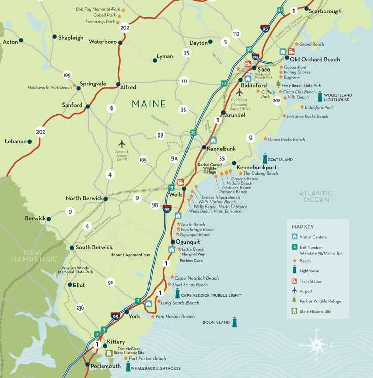 printable map of maine coast