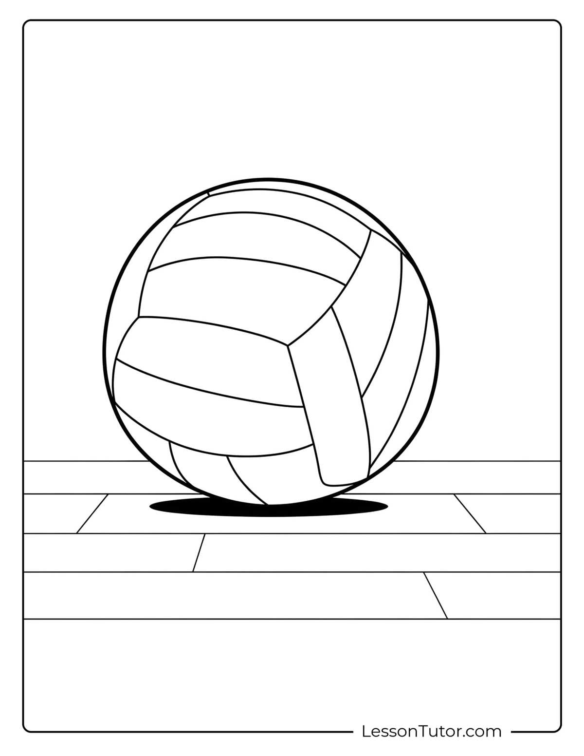 printable volleyball coloring pages