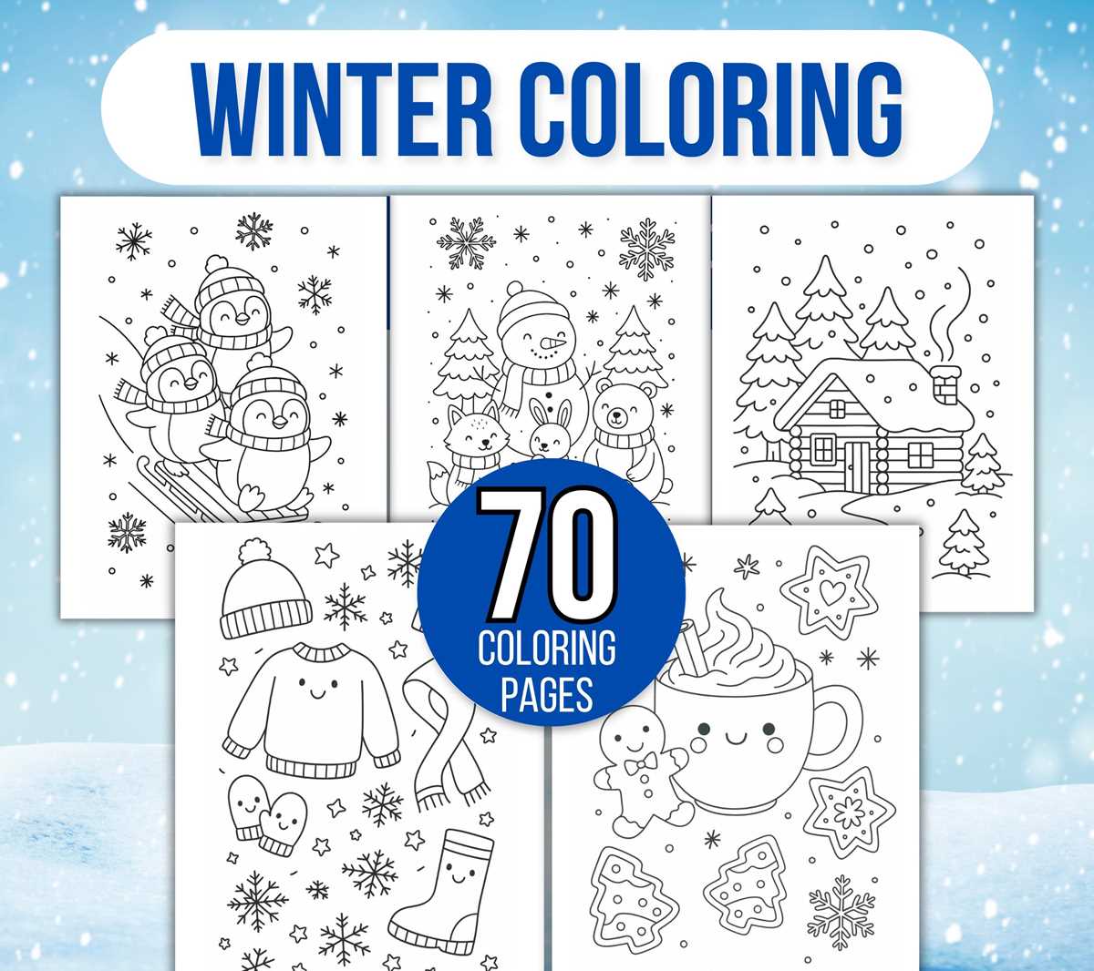 winter coloring pages printable free