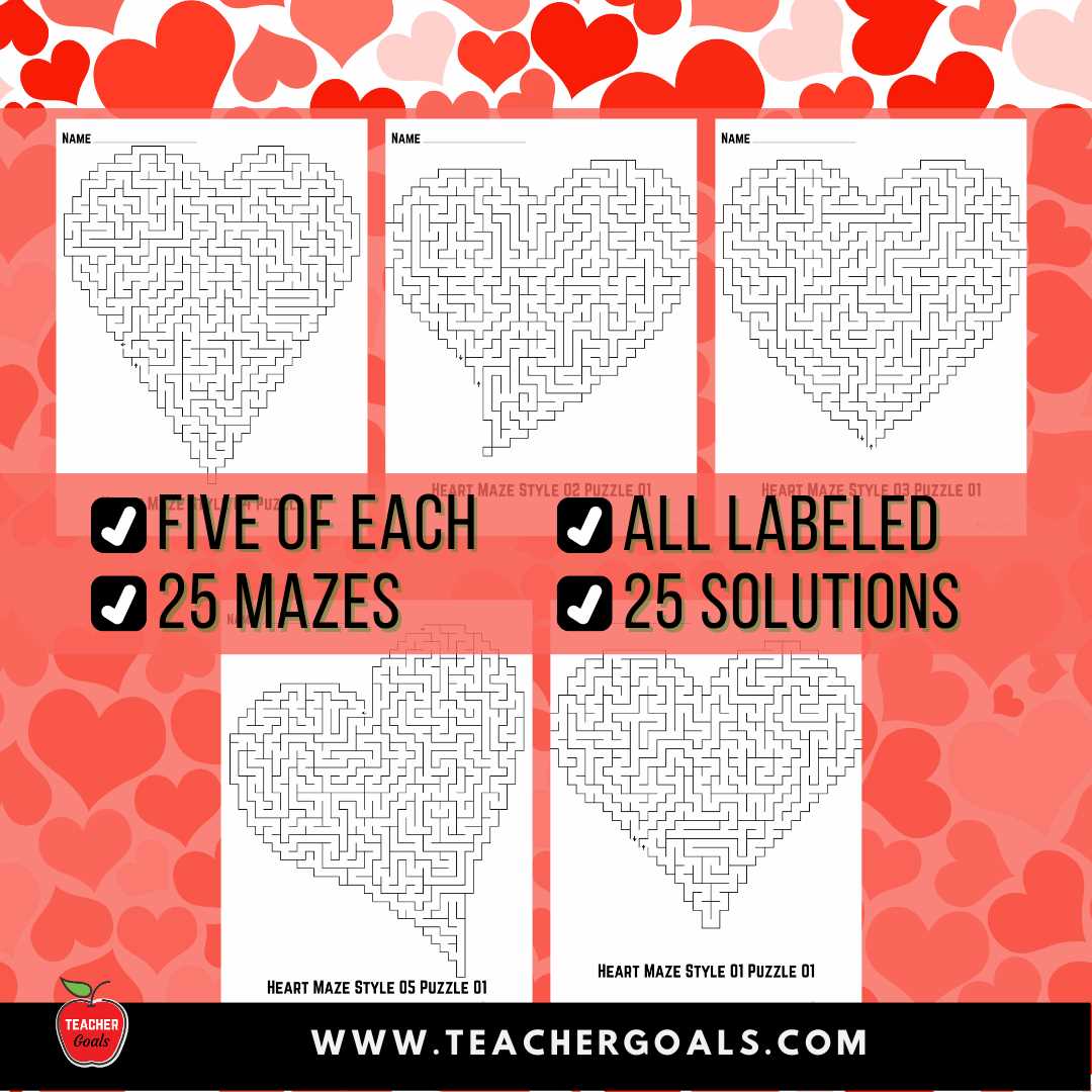 heart maze printable