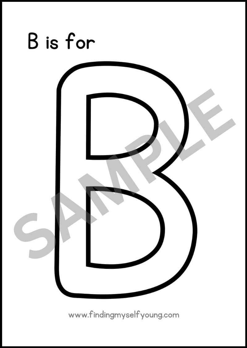 printable bubble letter b