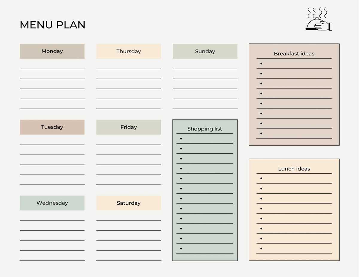 free meal planning printables