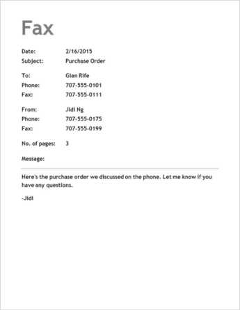 printable fax sheet cover