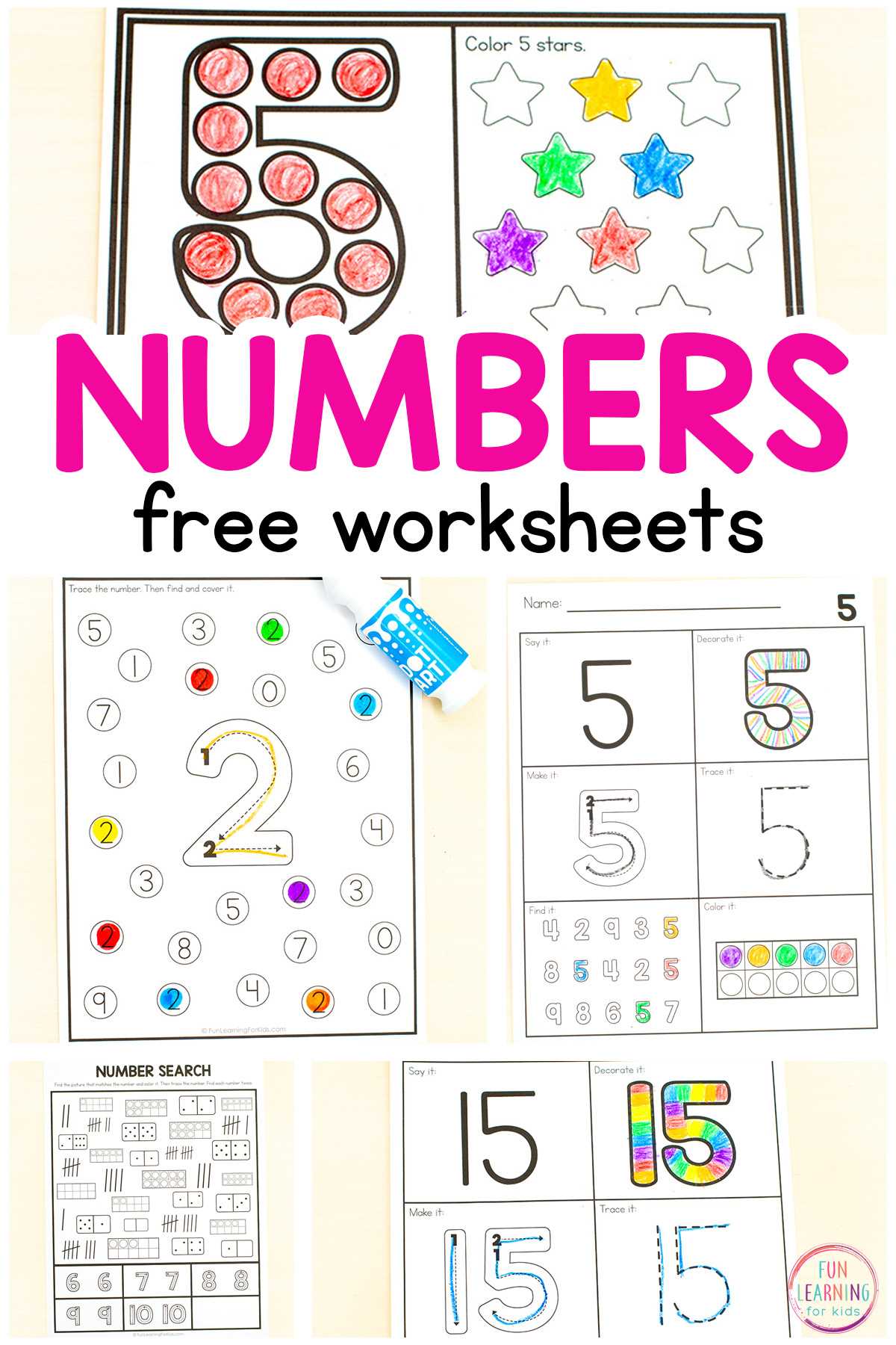 free printable number worksheets for preschoolers