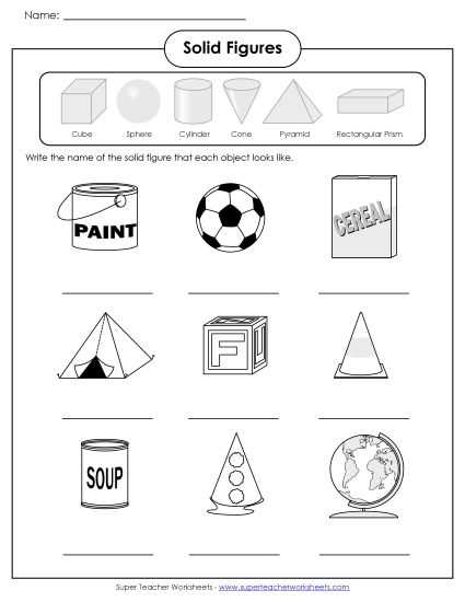 shapes sheets printables