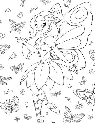 free fairy printable coloring pages