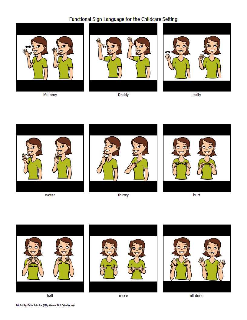 printable asl signs