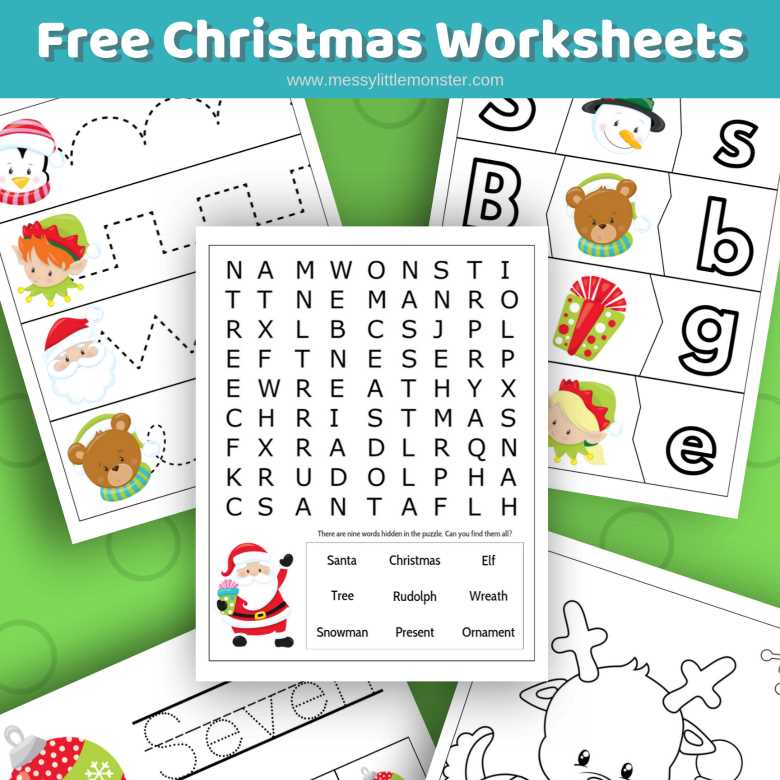 kindergarten christmas worksheets free printables