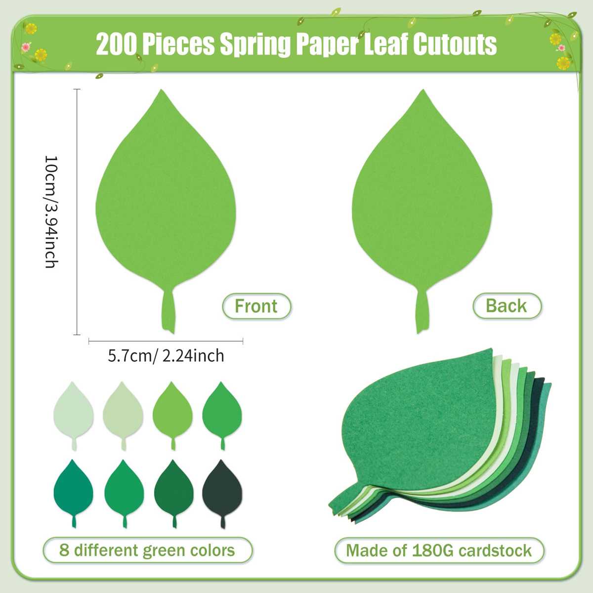 green leaf template printable