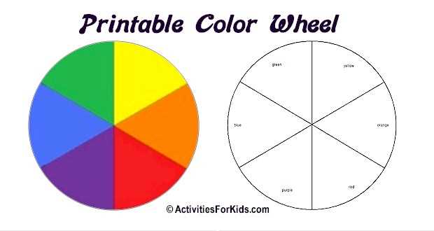 colour wheel template printable