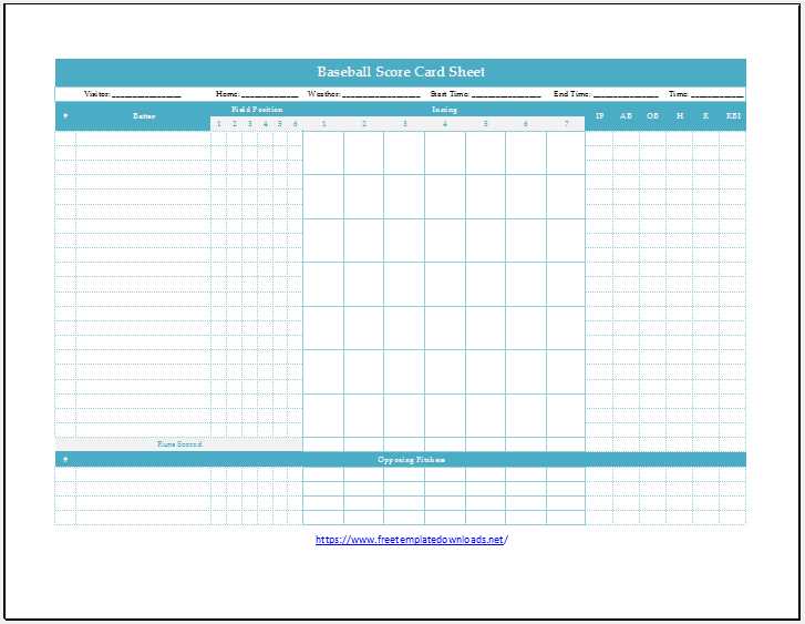 free printable baseball score sheets