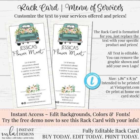 printable rack cards