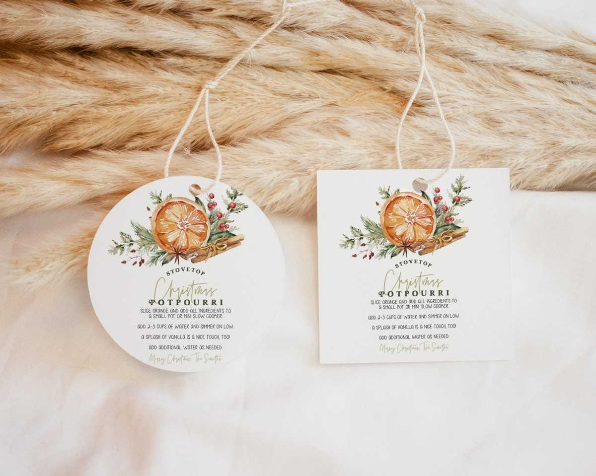 free printable christmas potpourri tags