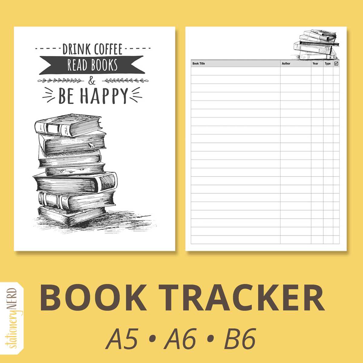 reading book tracker printable