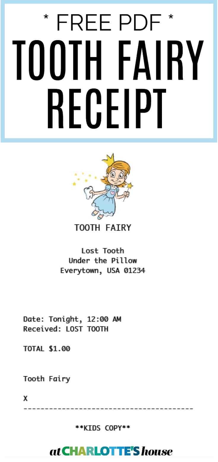 free tooth fairy receipt printable