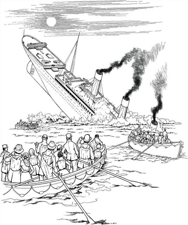 printable titanic coloring pages