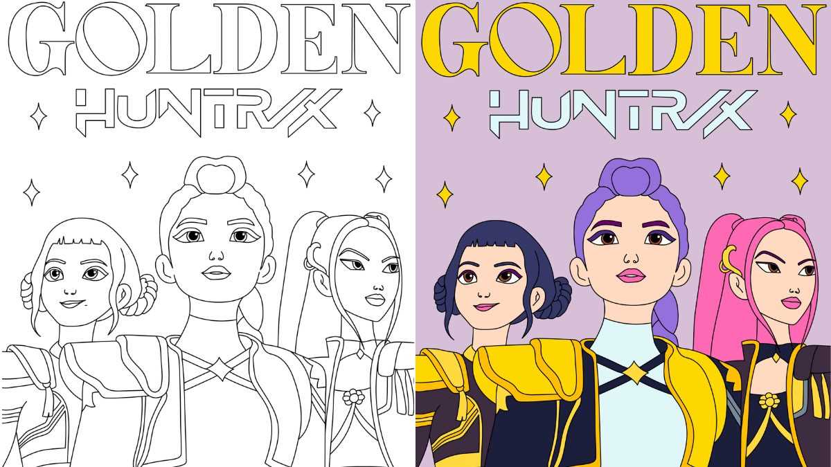 kpop demon hunters coloring pages printable free