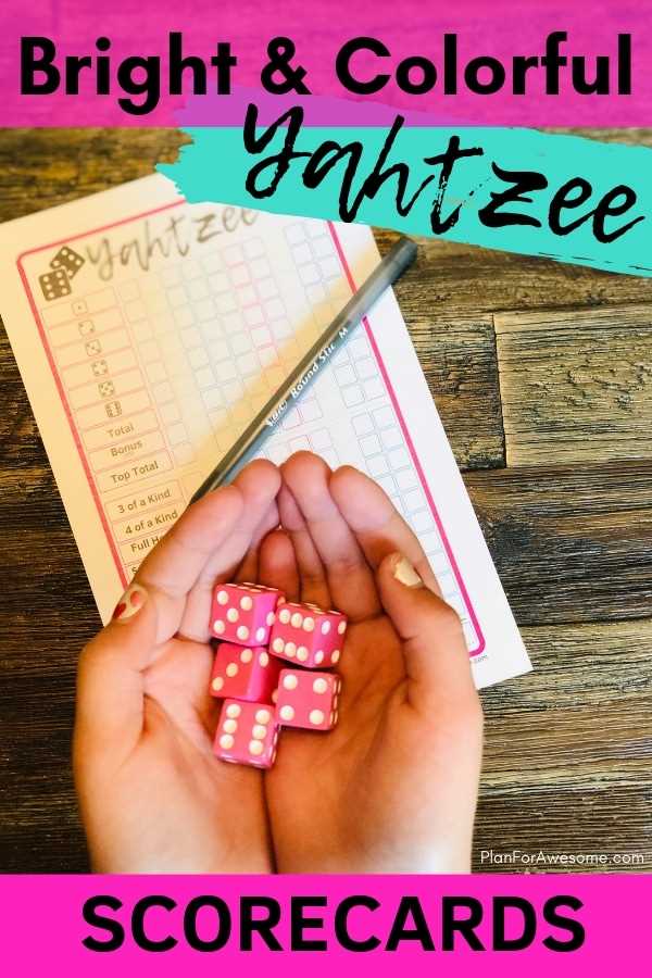 yahtzee score sheet printable free