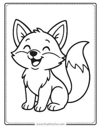 fox coloring pages printable