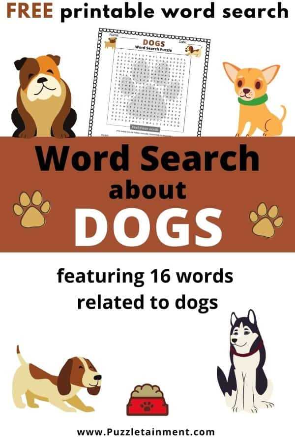 dog word search puzzles printable