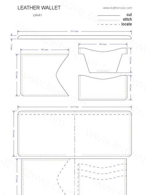 printable wallet pattern
