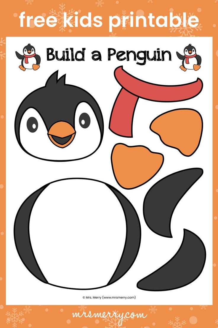 free penguin printables templates