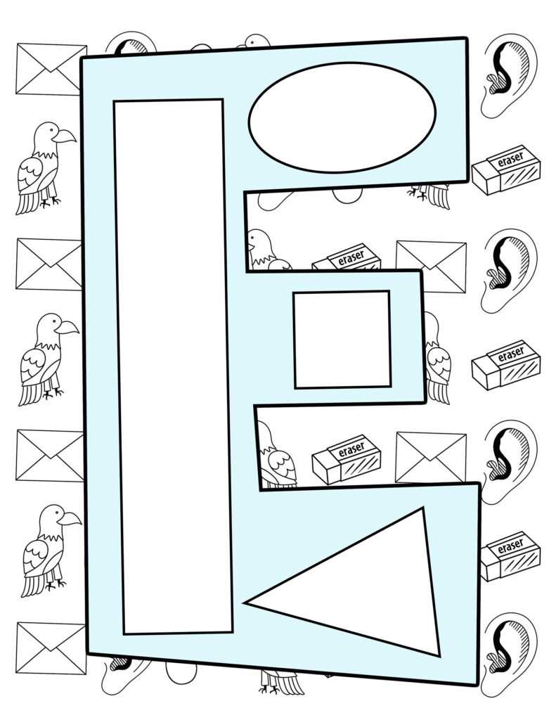 letter e craft printable