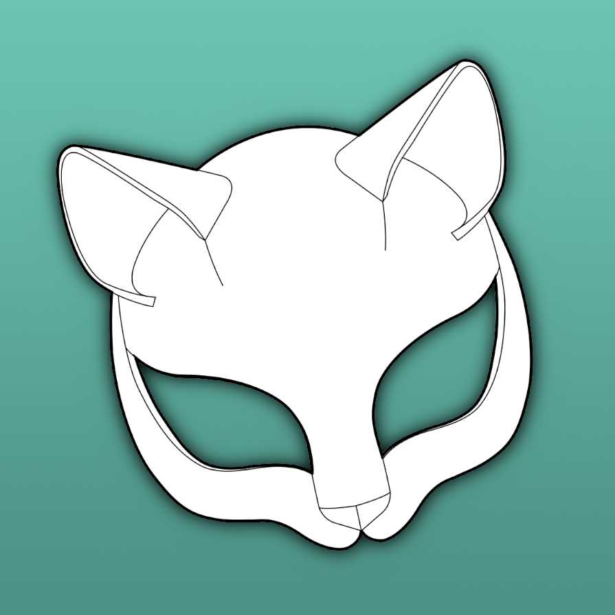 cat mask printable template