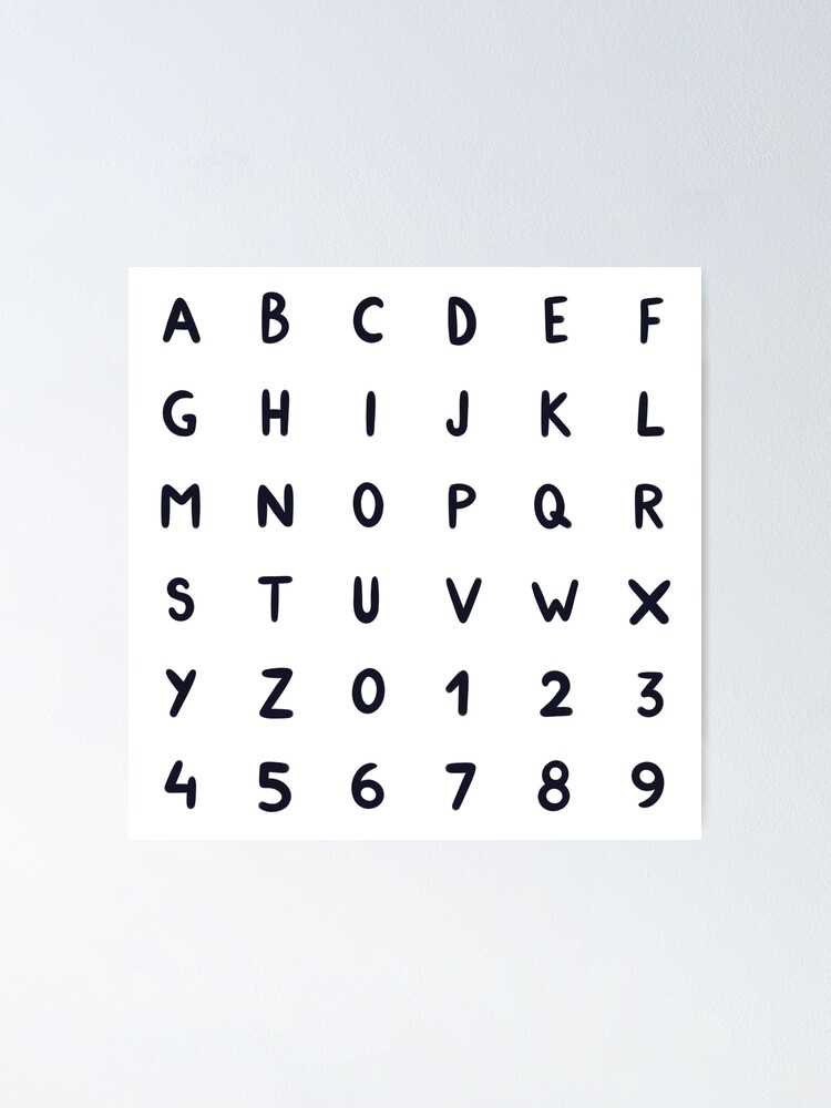alphabet letters and numbers printable